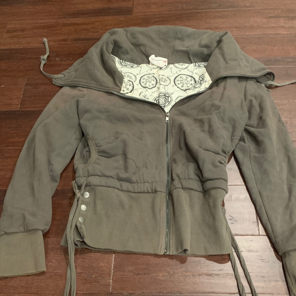 AG Adriano Goldschmied Gray Bomber Jacket